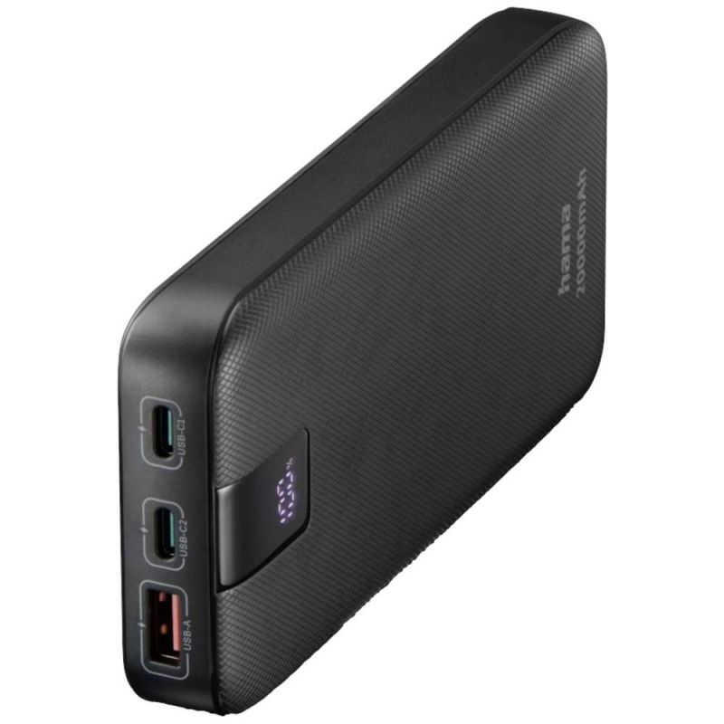 Power Pack "PD 10" 20000mAh, Ausgänge: 2x USB-C, USB-A, Schnellladen, Anth.